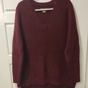 Natural Reflections Deep Red V-Neck Sweater